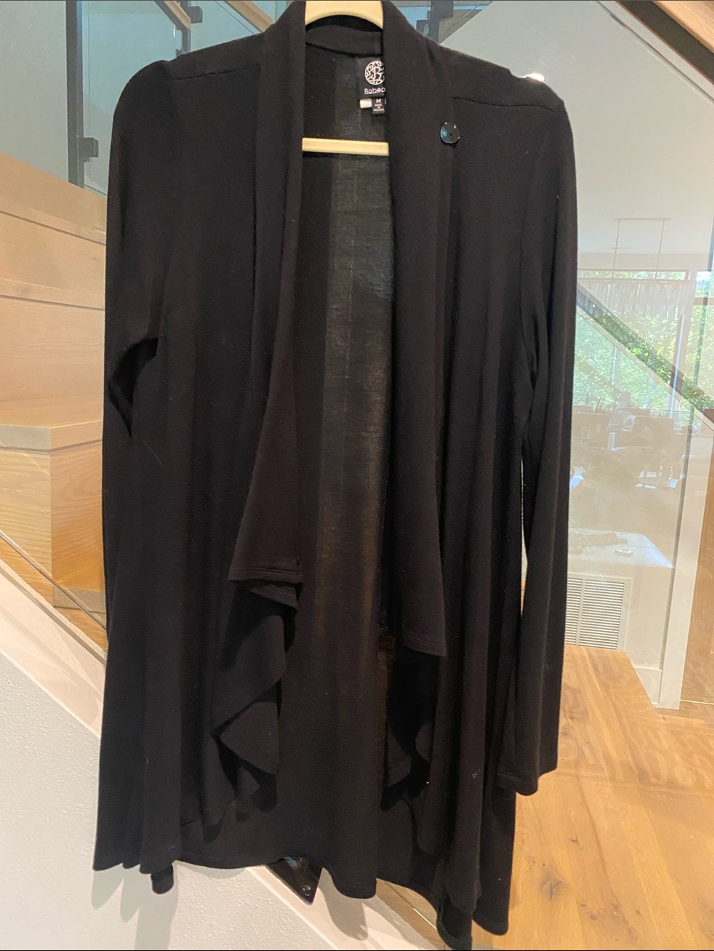 bobeau Black Seamless Knit Cardigan